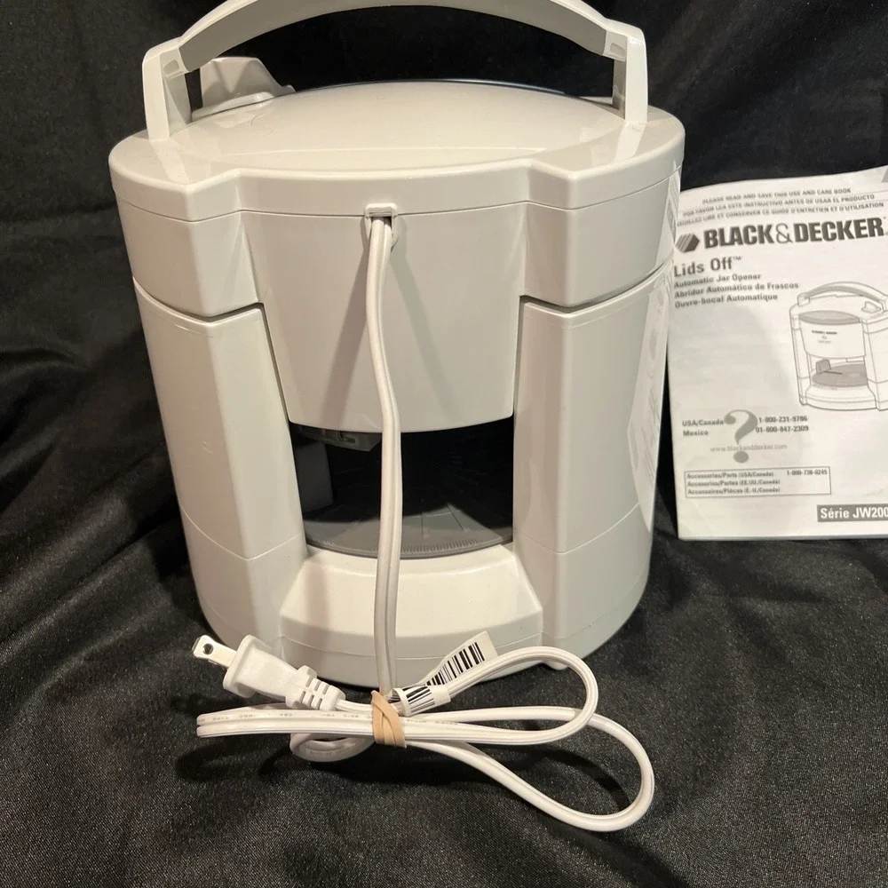 Black & Decker Lids‎ Off Automatic Jar Opener Model JW200 Tested & Working White